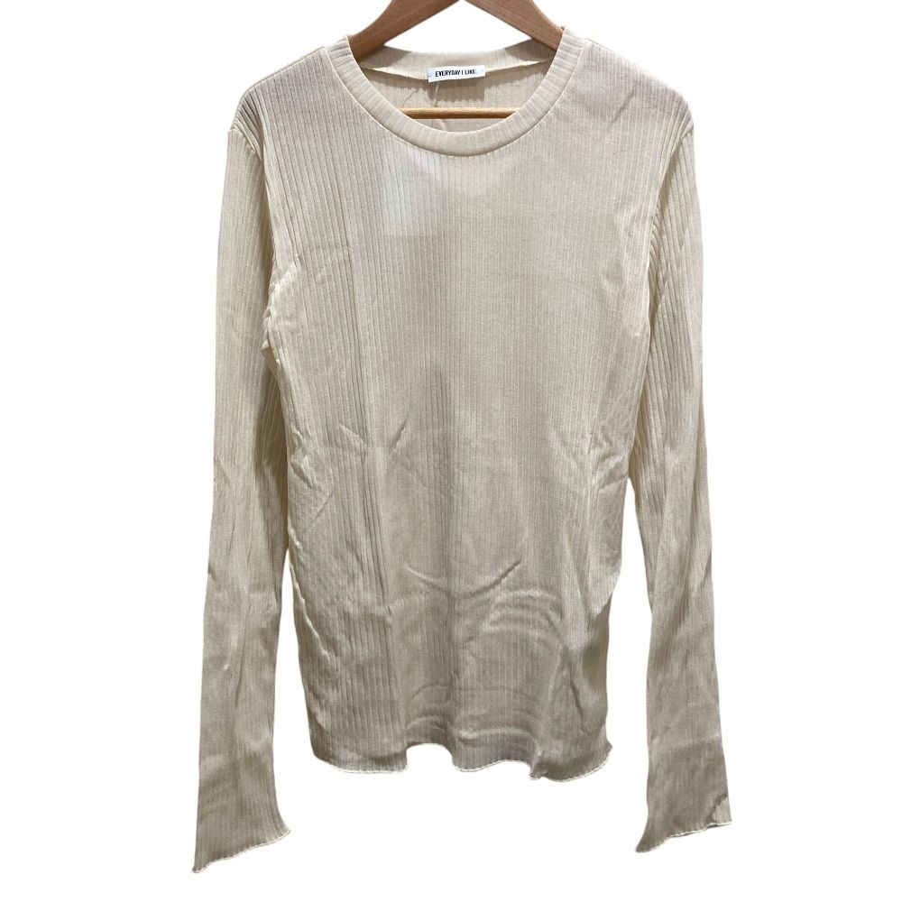 未使用 26SS EVERYDAY I LIKE エブリデイアイライク ドゥーズィエムクラス TOTAN Sheer Tシャツ 長袖 カットソー ベージュ レディース 古着 中古 USED