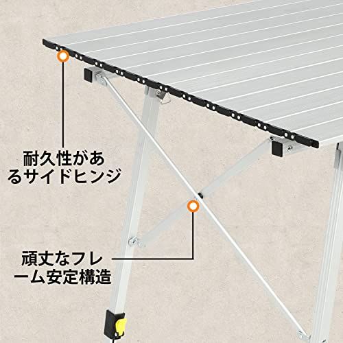 Timber Ridge アウトドアテーブル 折りたたみ 高さ調節 耐荷重30kg アルミ ロールテーブル 収納袋付き コンパクト キャンプ用 90L*53W*45-70Hcm 重量4.2kg★ 355490fa Timber Ridge アウトドアテーブル 折りたたみ 高さ調節 耐荷重30kg アルミ ロールテーブル 収納袋付き コンパクト キャンプ用 90L*53W*45-70Hcm 重量4.2kg★ 355490fa