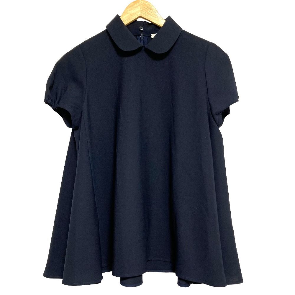 良品 yori ヨリ サラサラ襟付き Aライン ショートスリーブブラウス 