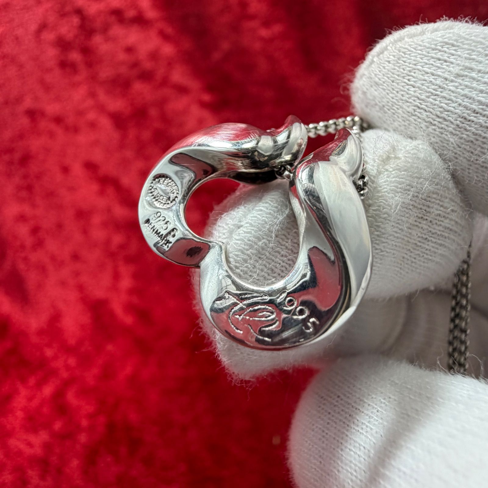 美品 アーティストハートペンダントジョージジェンセン/GEORG JENSEN