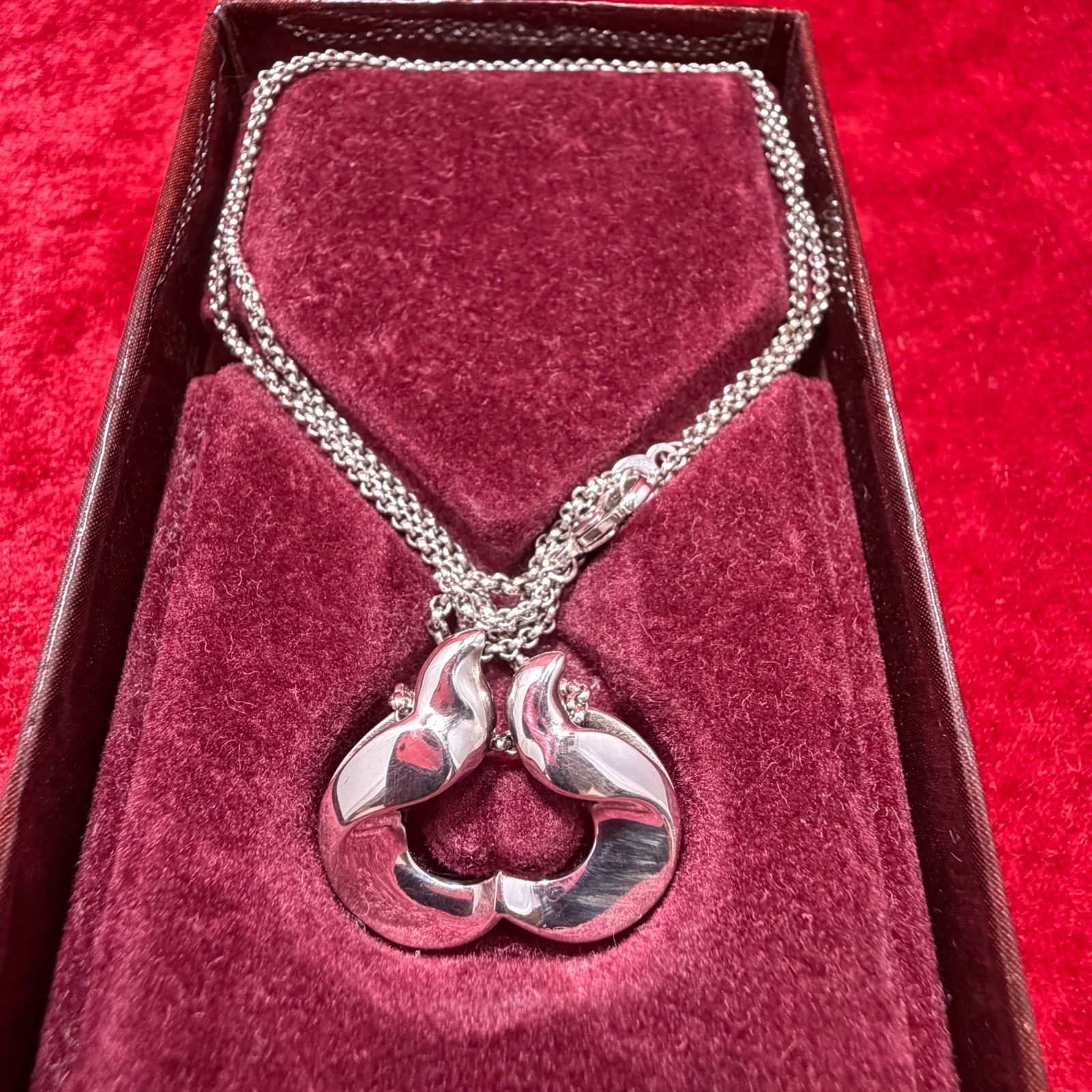 美品 アーティストハートペンダントジョージジェンセン/GEORG JENSEN