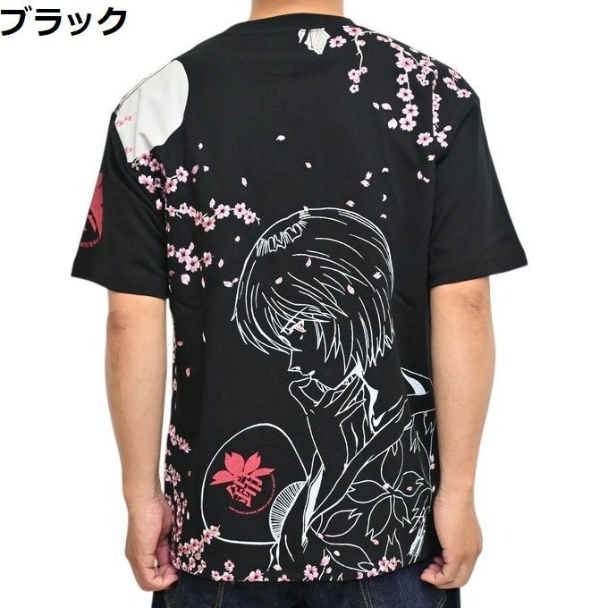 綾shop様 EVANGELION NISHIKI 526355 半袖Tシャツ 綾波夜桜 綾波レイ
