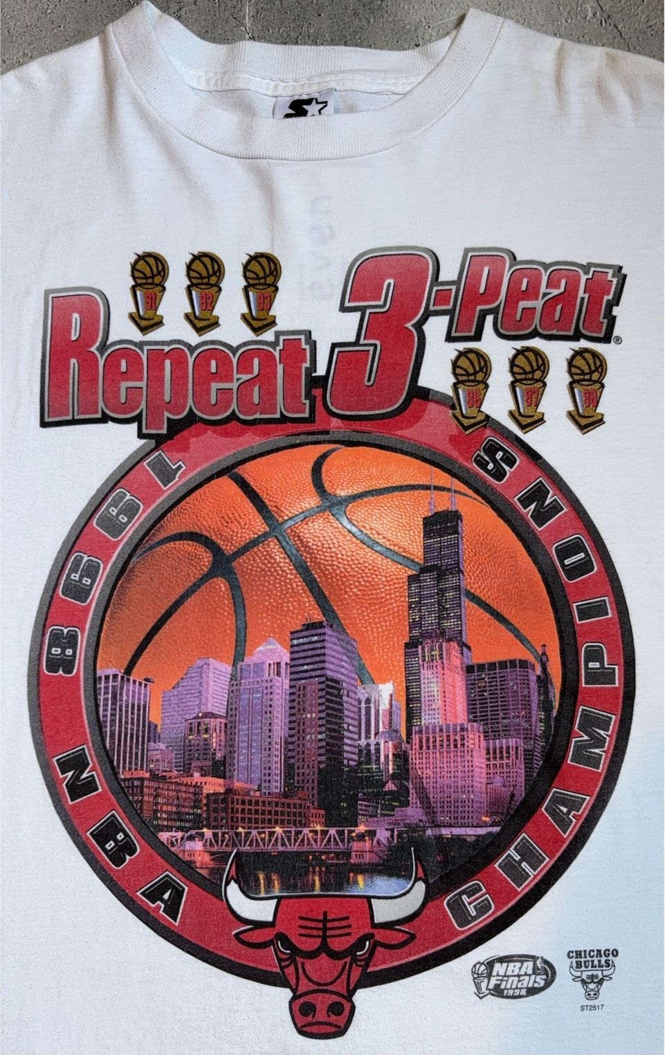 90s STARTER NBA シカゴブルズ 3連覇 Tシャツ 7,350円