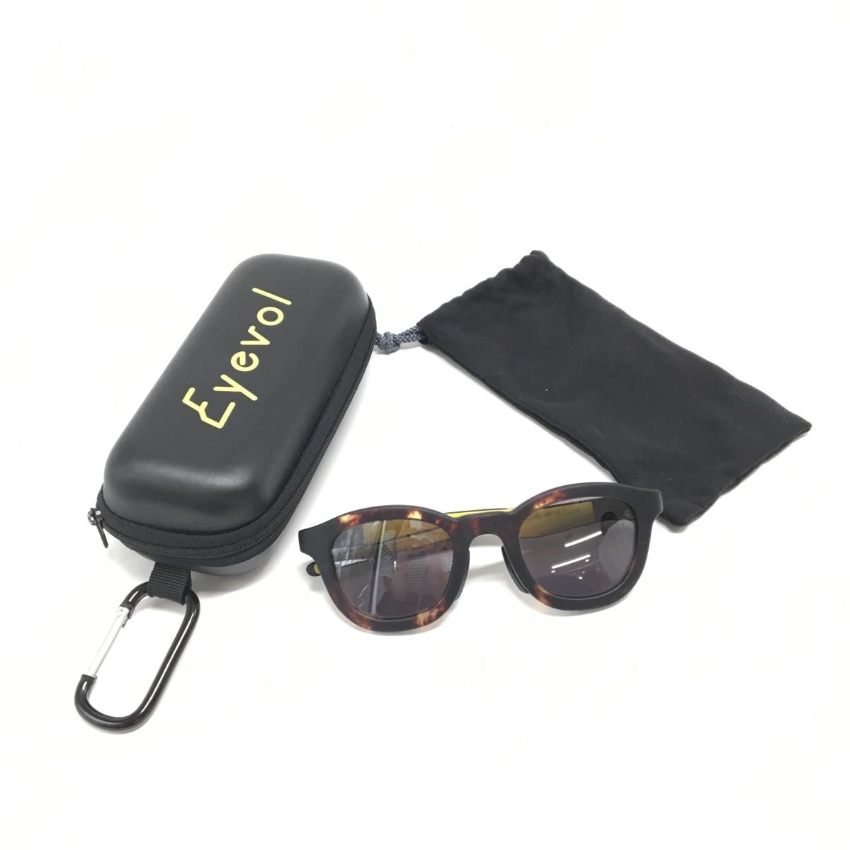 パ*ン様 美中古品! Eyevol（アイヴォル）　サングラス　ケース付き 超美品】アイヴォル サングラス ブラウン×グレー 収納袋・ケース付
