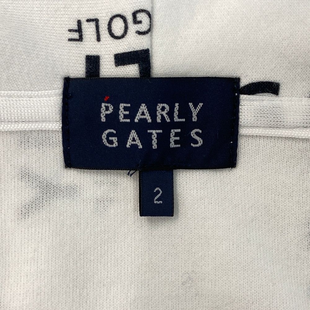 サイズ：2 PEARLY GATES パーリーゲイツ ; スウェット ジップパーカー 総柄 ホワイト系 [240101694402] ゴルフウェア レディース ストスト