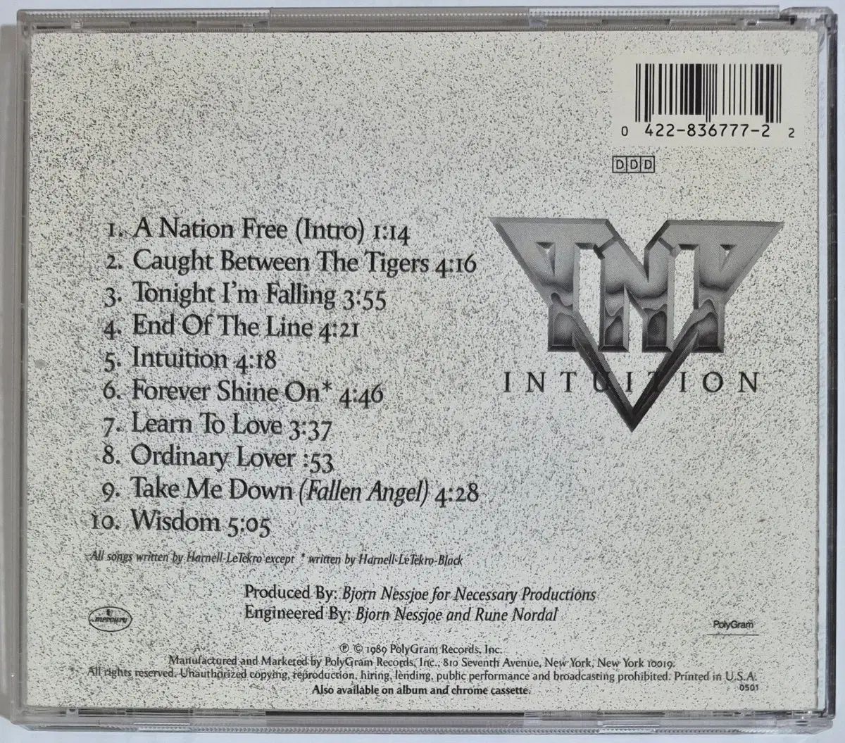 レコード TNT Intuition LP レコードUS盤 シュリンク付き