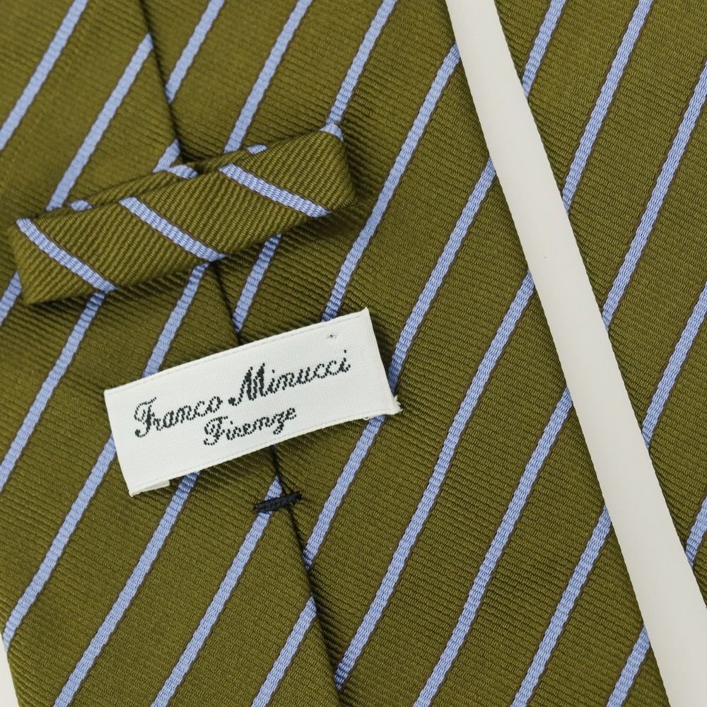 中古】フランコミヌッチ franco minucci シルク ストライプ柄ネクタイ