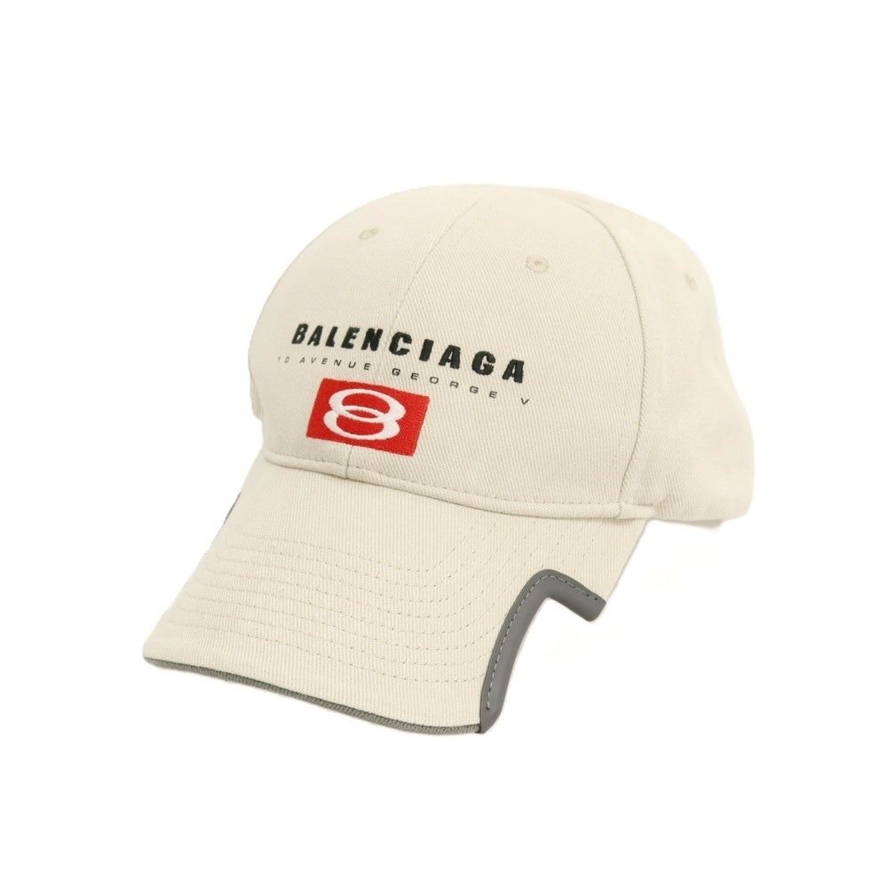 【中古】バレンシアガ BALENCIAGA コットン キャップ 帽子 ライトベージュ【サイズL】【メンズ】