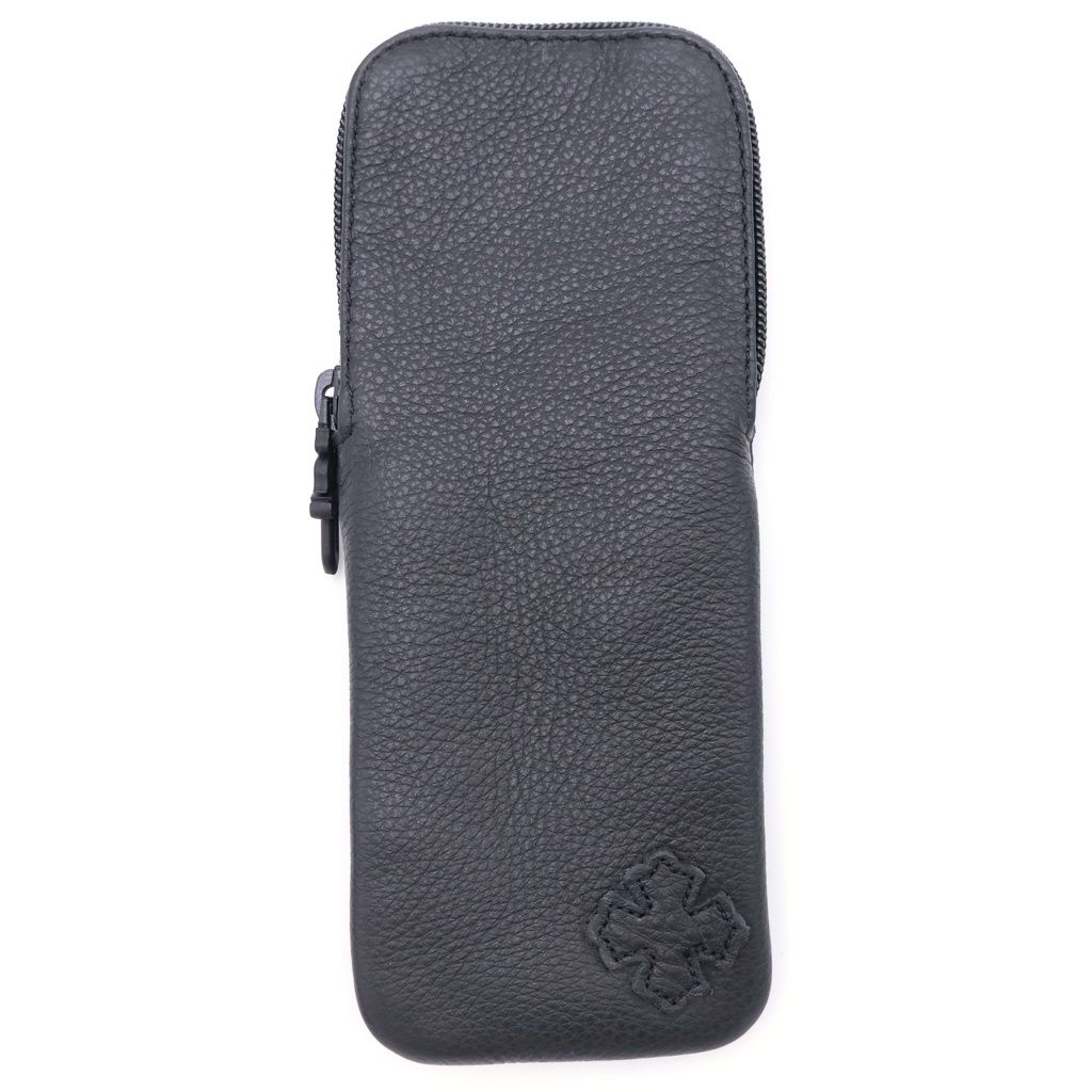 CHROME HEARTS (クロムハーツ) CASE レザー ダガージップ アイウェア メガネケース ブラック