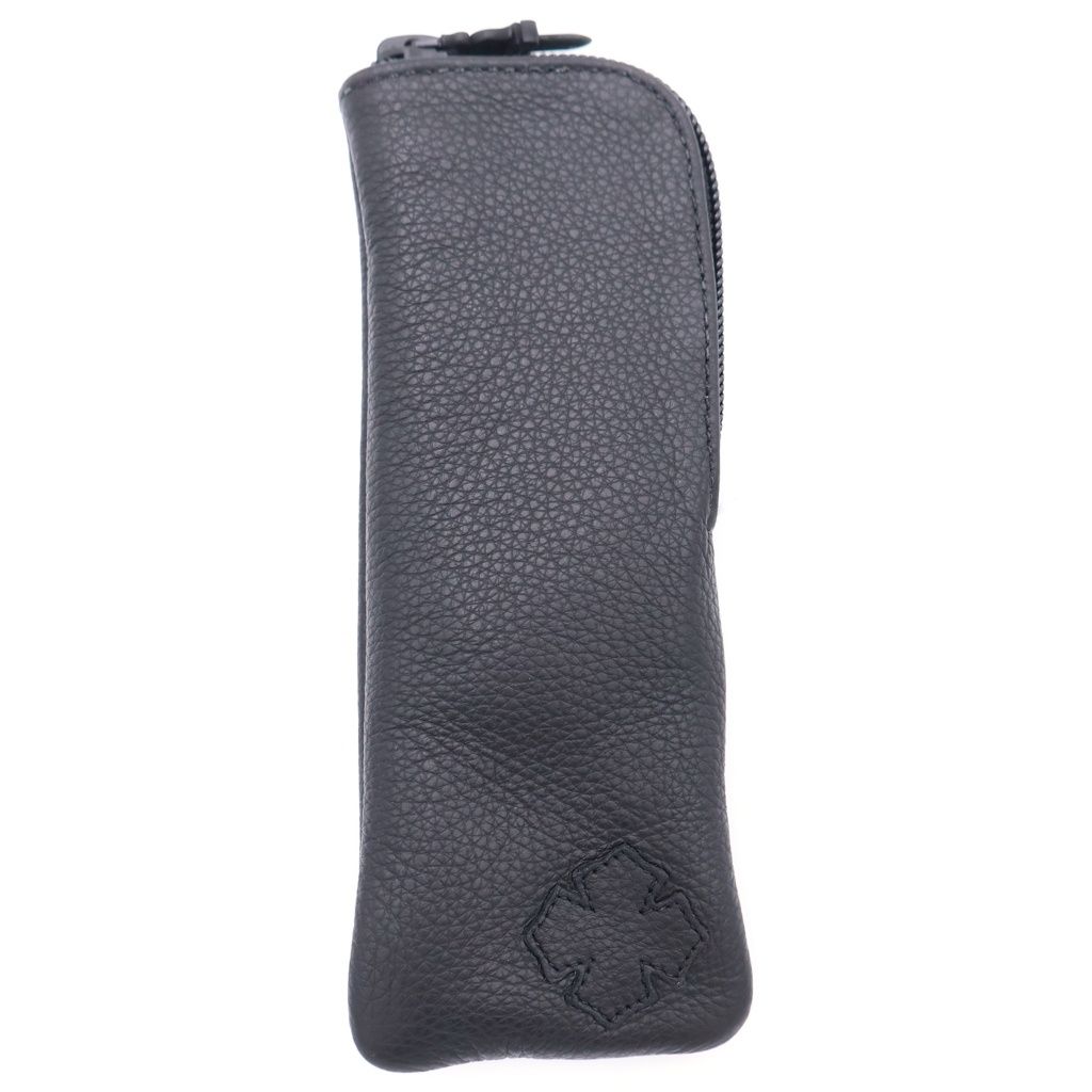 CHROME HEARTS (クロムハーツ) CASE レザー ダガージップ アイウェア メガネケース ブラック