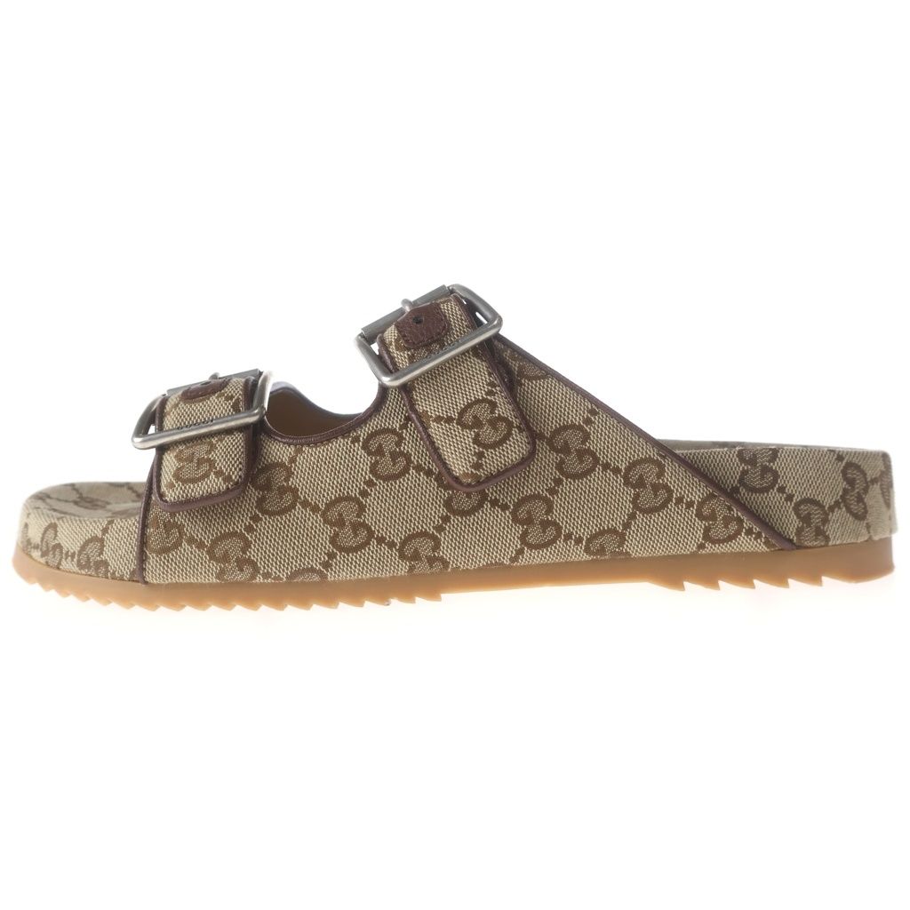 GUCCI (グッチ) GGロゴ キャンバス スライドサンダル ベージュ 658020