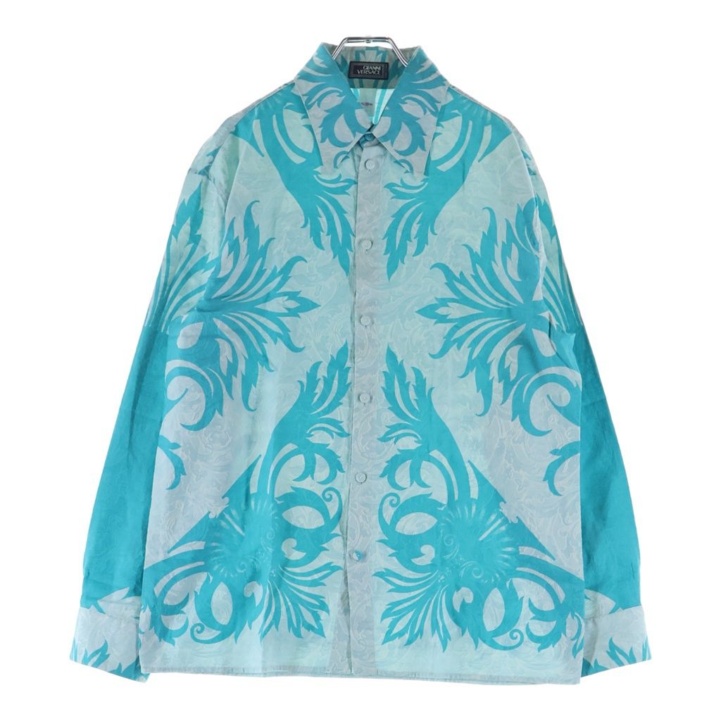 GIANNI VERSACE (ジャンニ ヴェルサーチ) 総柄 長袖シャツ ブルー