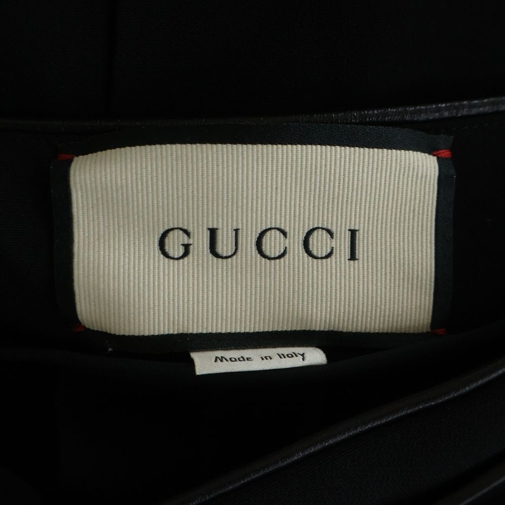 GUCCI (グッチ) インターロッキングG プリーツスカート ブラック #36