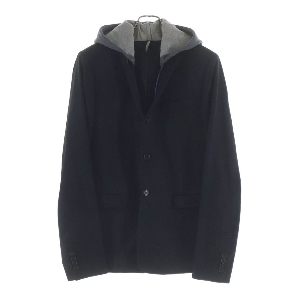 Dior HOMME (ディオールオム) 14AW ノッチトラベル 3Bフーデット テーラードジャケット ブラック #48 433C215Z2200