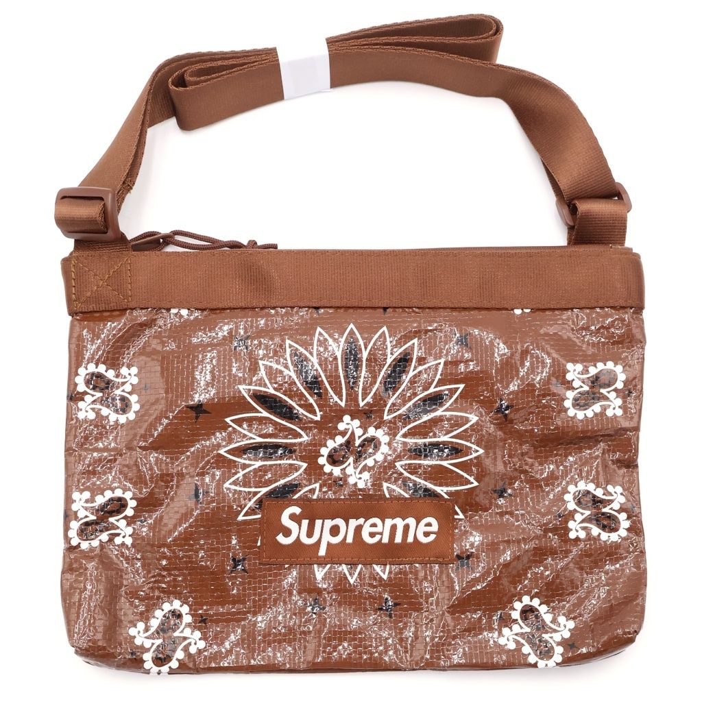 SUPREME (シュプリーム) 22SS Bandana Tarp Side Bag バンダナタープ サイドショルダーバッグ ブラウン