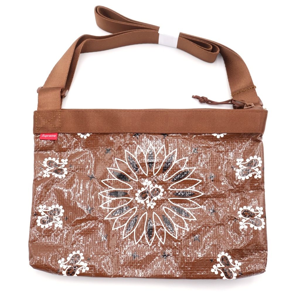 SUPREME (シュプリーム) 22SS Bandana Tarp Side Bag バンダナタープ サイドショルダーバッグ ブラウン