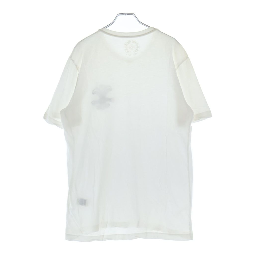 CHROME HEARTS　白色BSフレアプリントVネックTシャツ CHROME HEARTS (クロムハーツ) BSフレア プリント Vネック 半袖Tシャツ