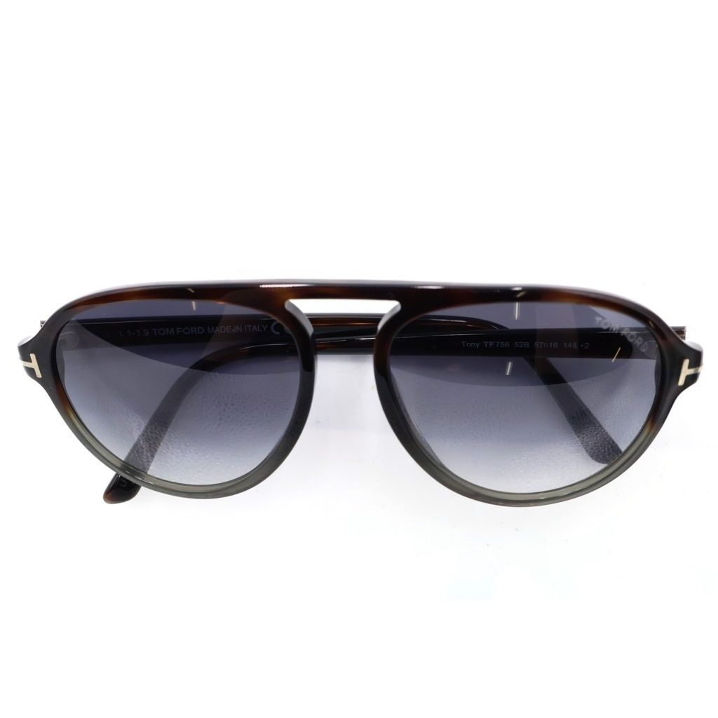 TOM FORD トムフォード TONY TF756 ティアドロップサングラス 眼鏡 アイウェア ブラック TOM FORD (トムフォード) TONY TF756 ティアドロップサングラス 眼鏡