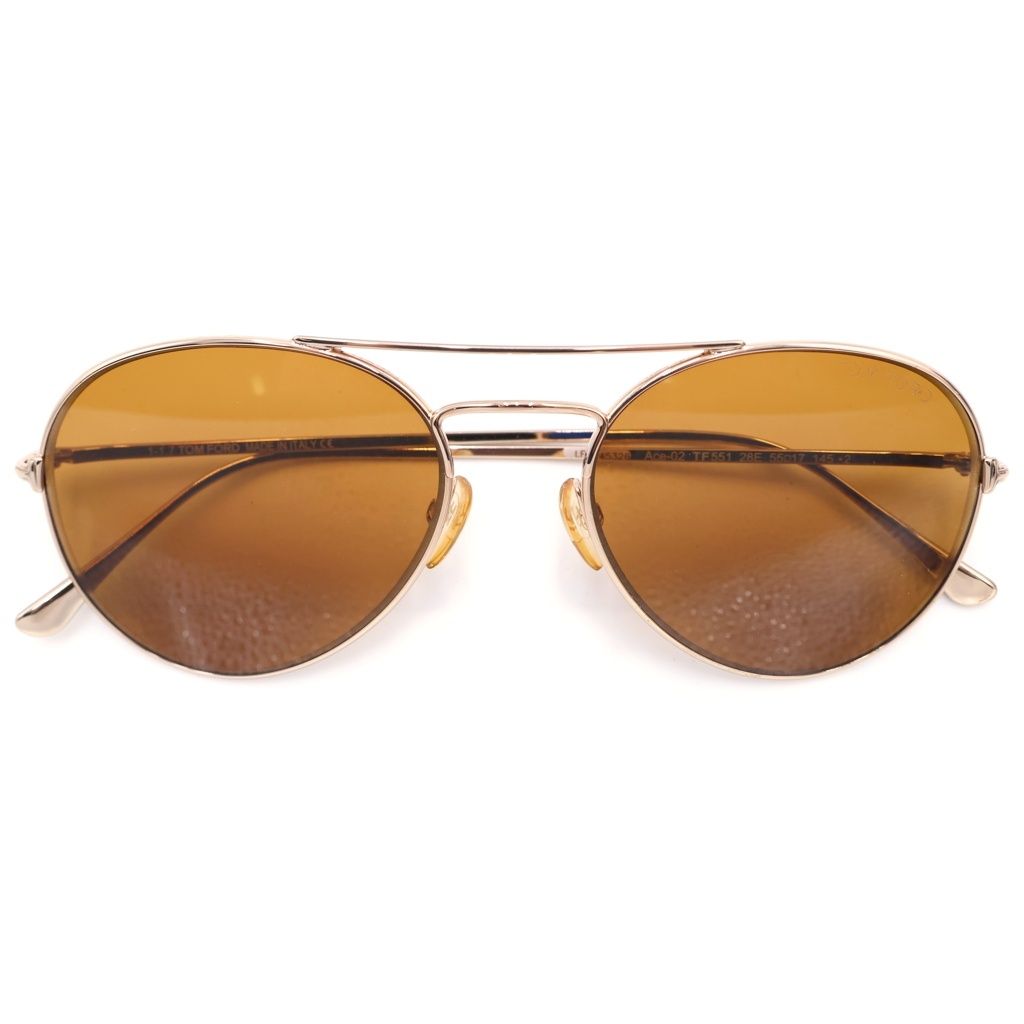 TOM FORD (トムフォード) ACE-02 TF551 ティアドロップサングラス アイウェア 眼鏡 ゴールド