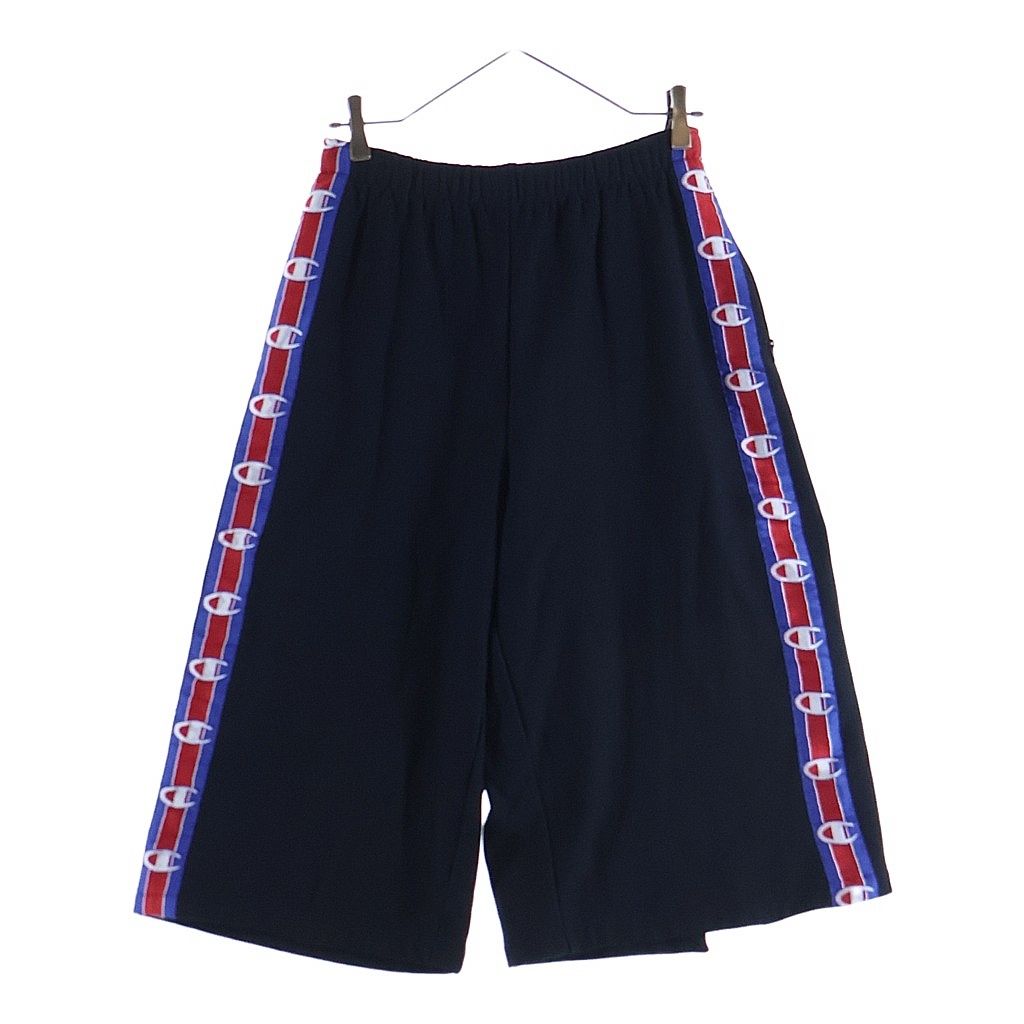 VETEMENTS (ヴェトモン) 17SS ×Champion Sidetape Logo Skirt WSS17CH10 チャンピオン サイドテープスウェットショーツ レディース ショートパンツ