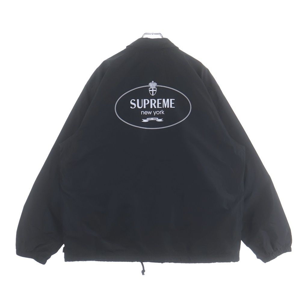 SUPREME (シュプリーム) 24AW Crest Coaches Jacket クレスト ロゴエンブロイダリー コーチジャケット ブラック