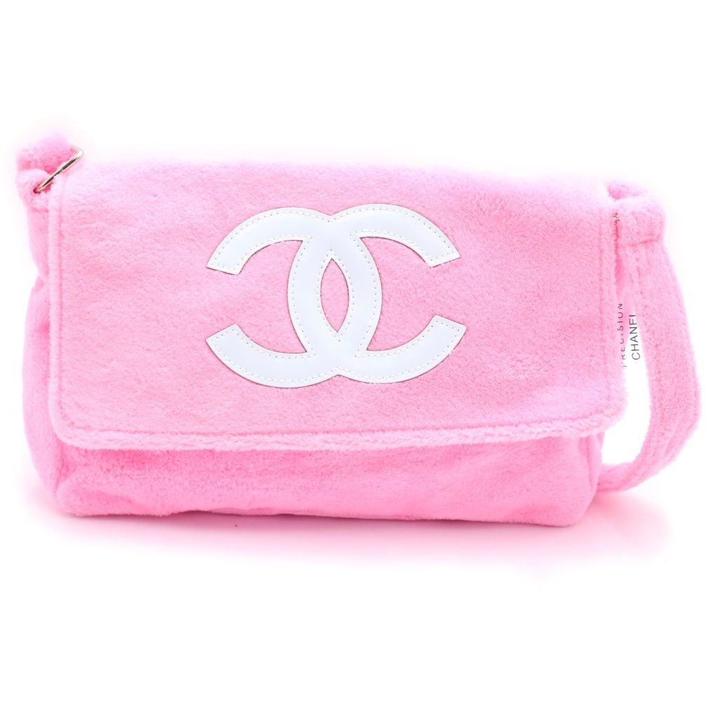 CHANEL (シャネル) ノベルティ パイル地 ショルダーバッグ ピンク