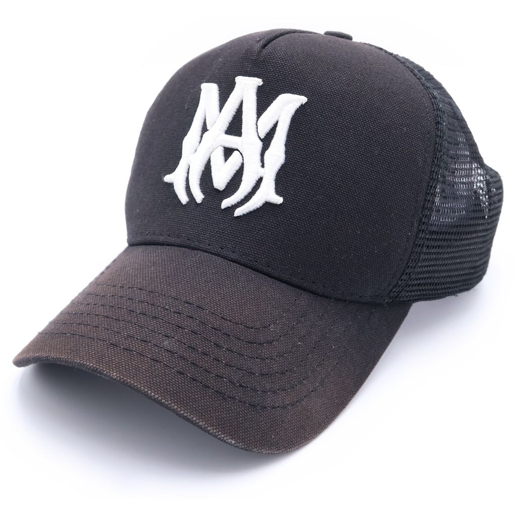 AMIRI (アミリ) MA LOGO TRUCKER HAT ロゴ刺繍 メッシュキャップ ブラック