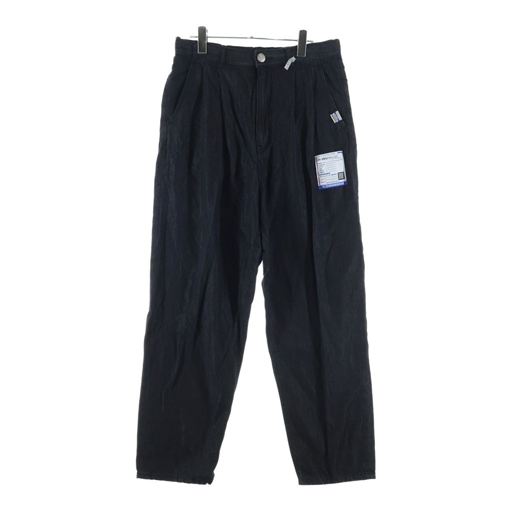 MAISON MIHARAYASUHIRO (メゾンミハラヤスヒロ) COTTON TENCEL DENIM TAPERED PANTS コットンテンセルデニムテーパードパンツ ブラック I12PT005