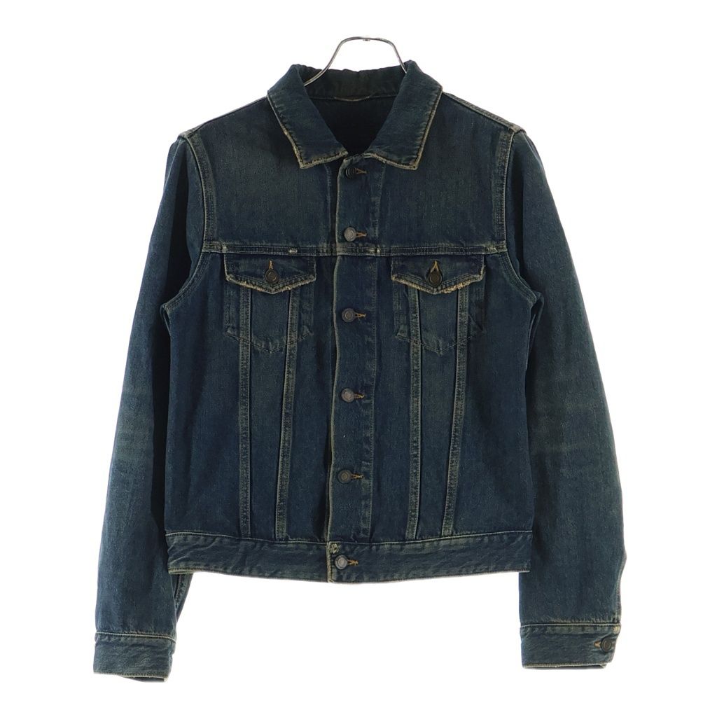 SAINT LAURENT PARIS (サンローランパリ) 15SS Damaged Denim Jacket ダメージ加工 トラッカー デニムジャケット インディゴ 377890 YYS07