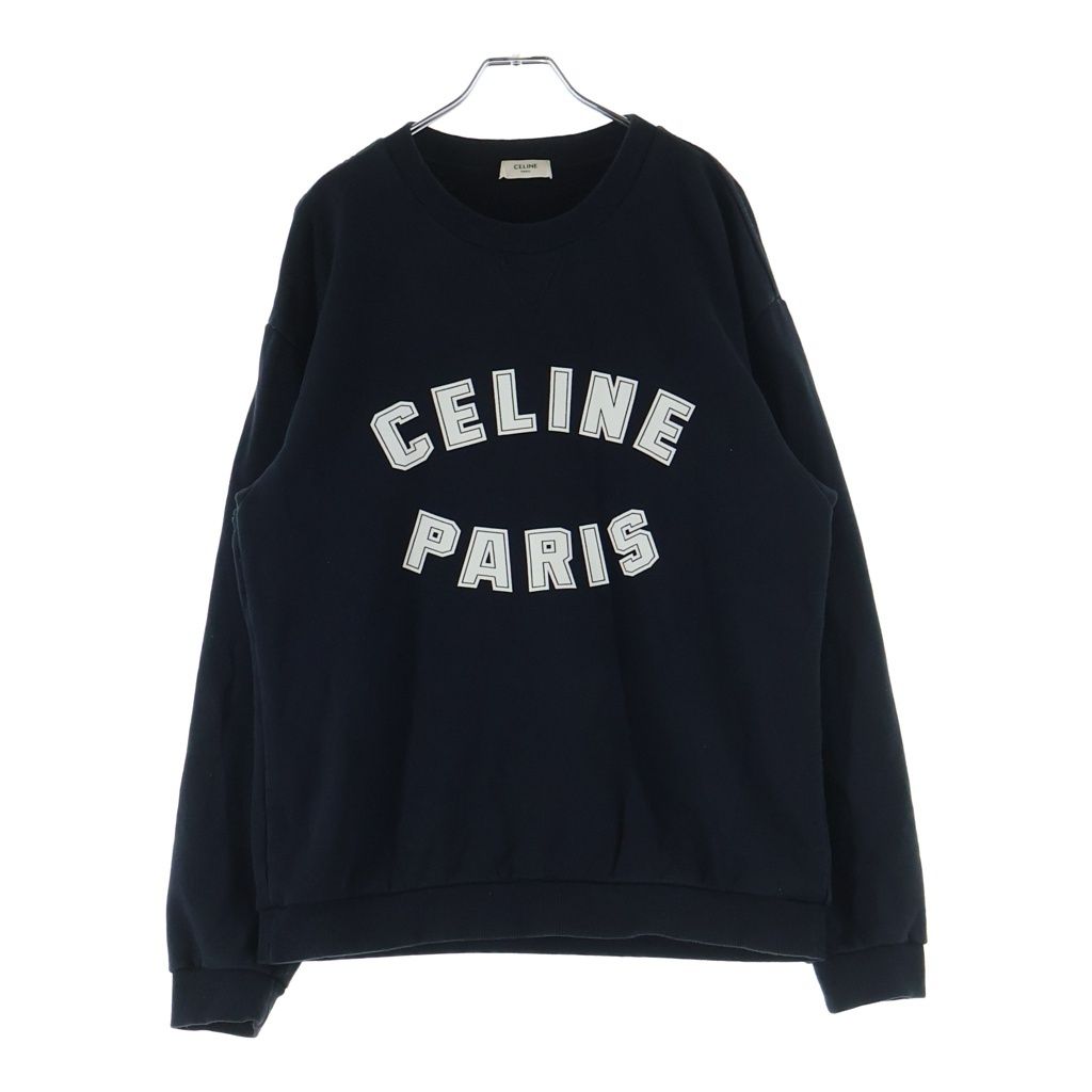 CELINE (セリーヌ) スウェットシャツ トレーナー ブラック センターロゴ 2Y89G670Q