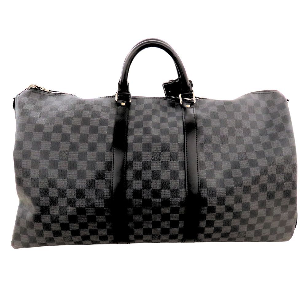 【中古】Louis Vuitton ルイヴィトン N41413 キーポルバンドリエール55 ダミエグラフィットキャンバス ボストンバッグ 旅行 大容量 グレー系 黒系 A2602242【無料ギフトラッピング承ります】