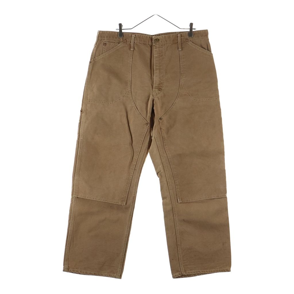 CARHARTT (カーハート) 70S VINTAGE ヴィンテージ プリントタグ ダック地 ダブルニー ペインターパンツ ブラウン