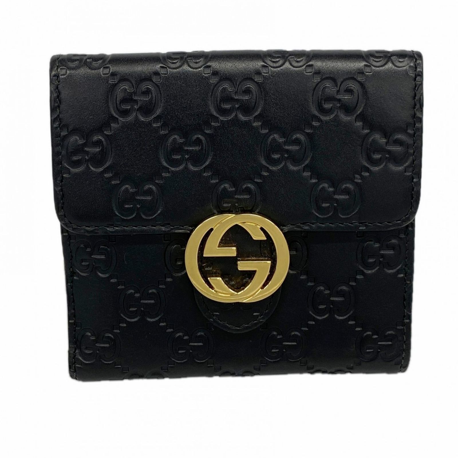 グッチ(Gucci) グッチ 財布 グッチシマ 369676 レザー ブラック レディース