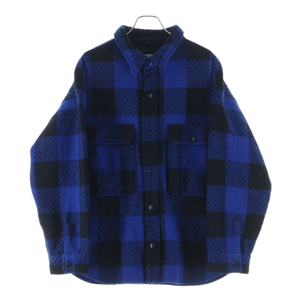 TENDERLOIN (テンダーロイン) BUFFALO SHT JKT バッファロー チェック柄 ウール シャツ ジャケット ブルー