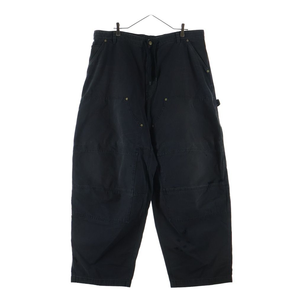 BALENCIAGA (バレンシアガ) ダブルニーペインターバギーパンツ ブラック 791794