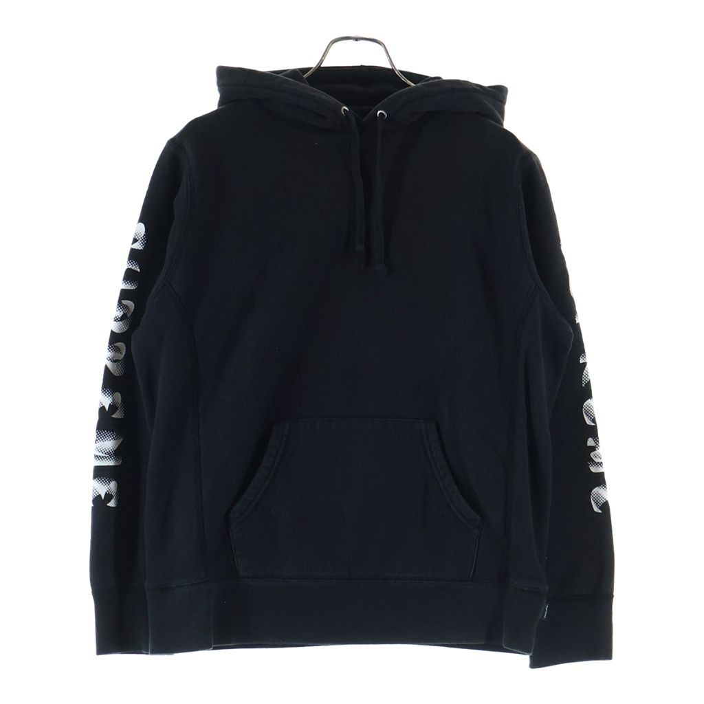 SUPREME (シュプリーム) 18AW Gradient Sleeve Hooded Sweatshirt グラディエントスリーブ フーデッドスウェットシャツ パーカー ブラック