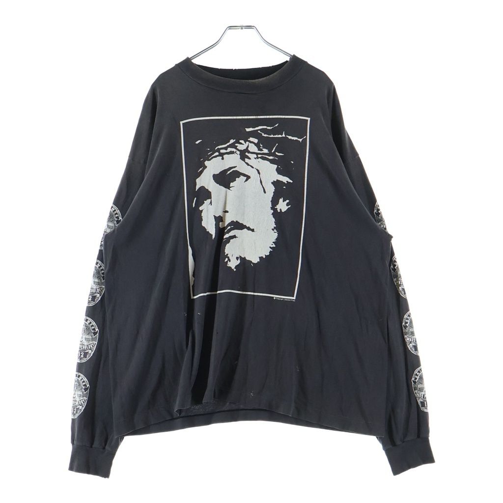 SAINT MICHAEL (セントマイケル) 25SS LS TEE LOVE SAINT ラブセント 長袖Tシャツ カットソー ブラック SM-HR8-0000-033