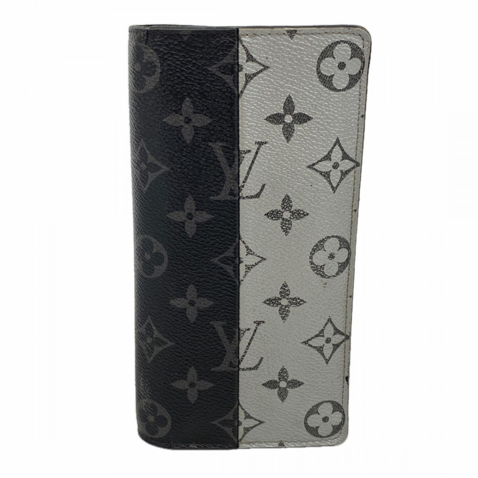 ルイ・ヴィトン(Louis Vuitton) ルイ・ヴィトン 長財布 モノグラム・エクリプス スプリット ポルトフォイユブラザ M63027 ブラック シルバーメンズ