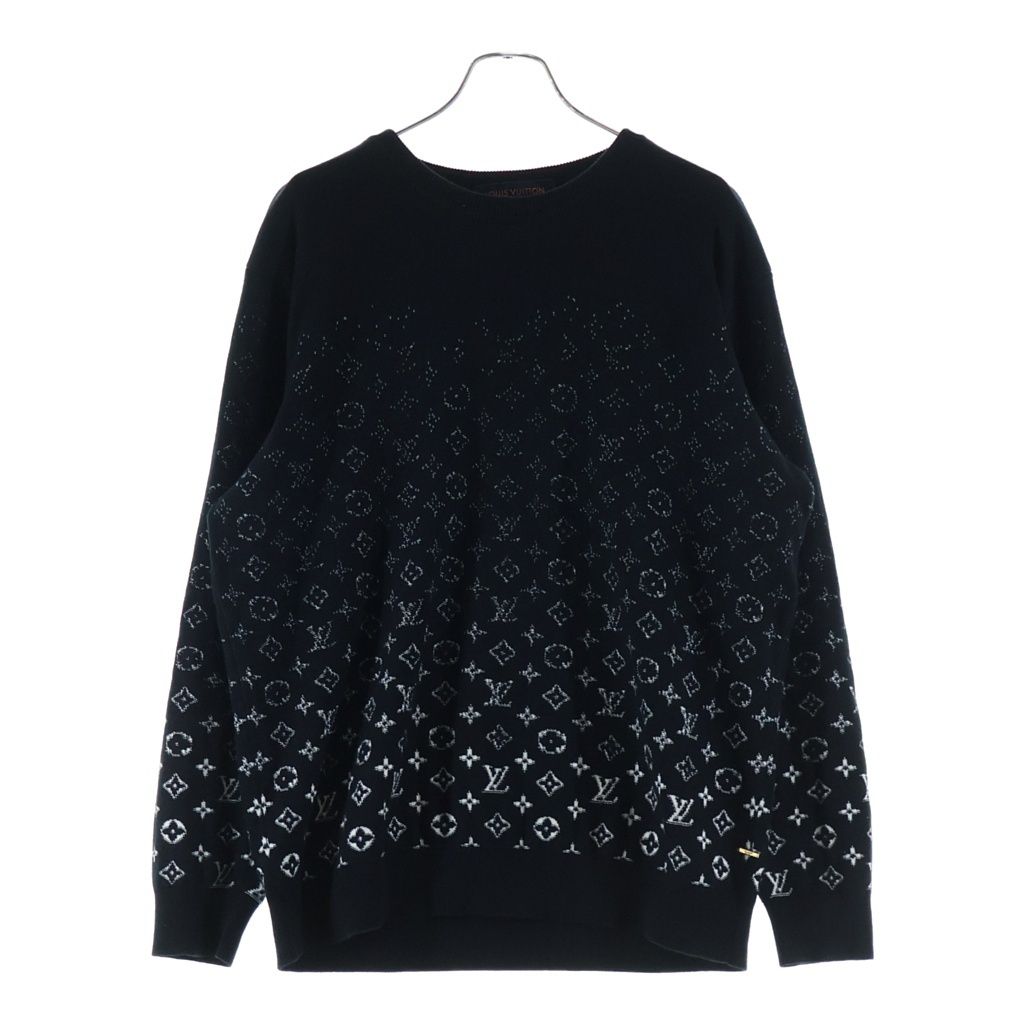 LOUIS VUITTON (ルイヴィトン) グラディエントモノグラムニットセーター RM211Q USO HKN44W ブラック