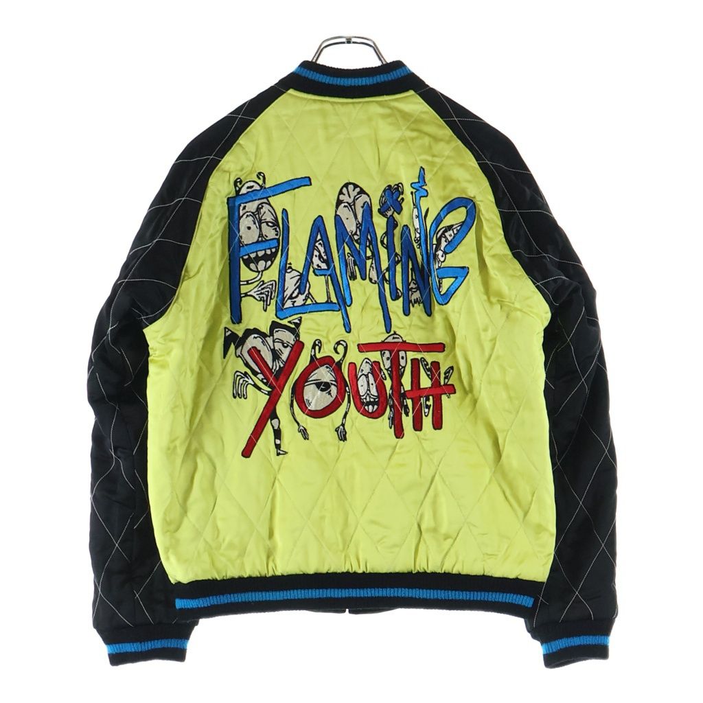CHROME HEARTS (クロムハーツ) ×MATTY BOY PPO SOUVENIER JACKET テーラー東洋 マッティボーイ リバーシブルスーベニアジャケット スカジャン ブラック/イエロー