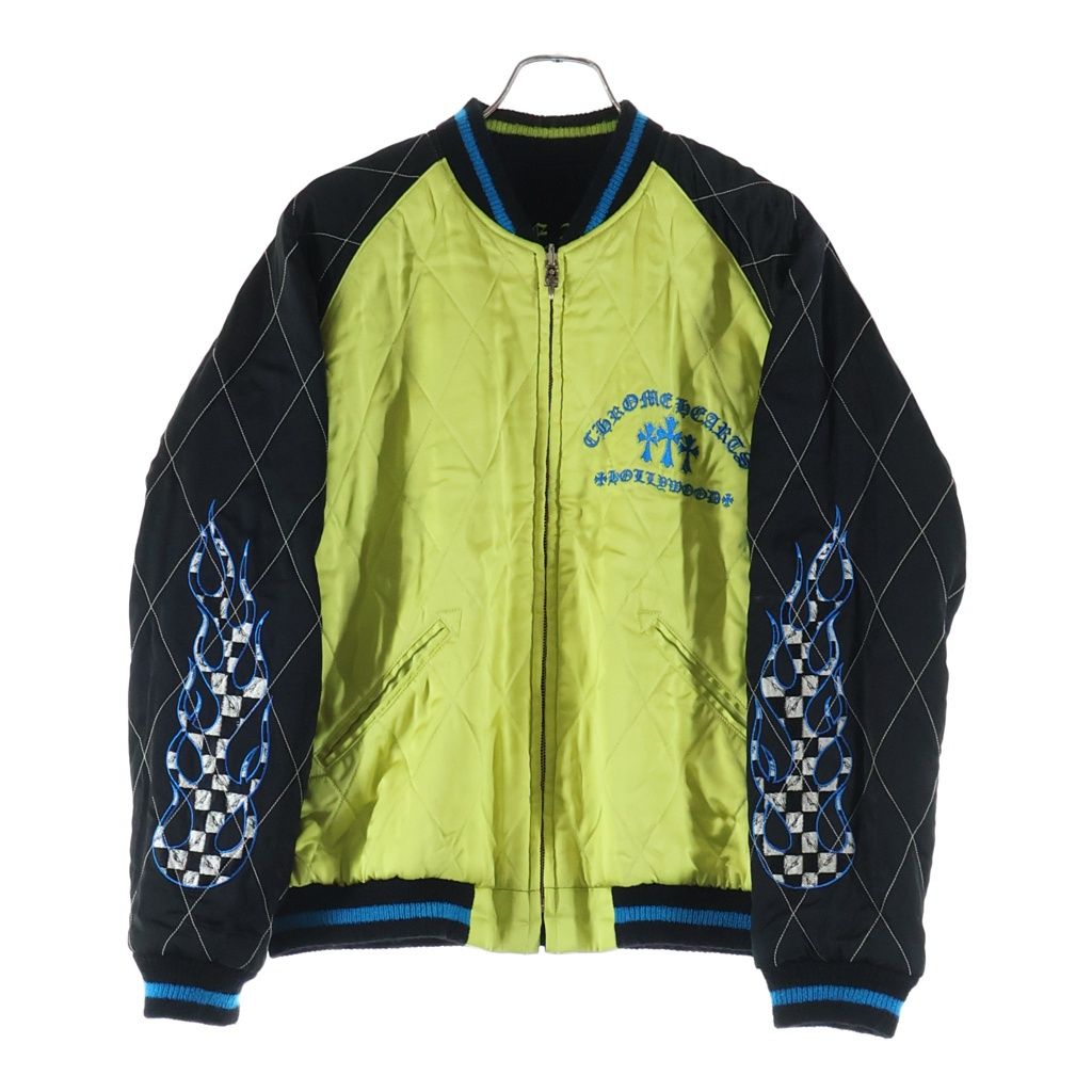 CHROME HEARTS (クロムハーツ) ×MATTY BOY PPO SOUVENIER JACKET テーラー東洋 マッティボーイ リバーシブルスーベニアジャケット スカジャン ブラック/イエロー