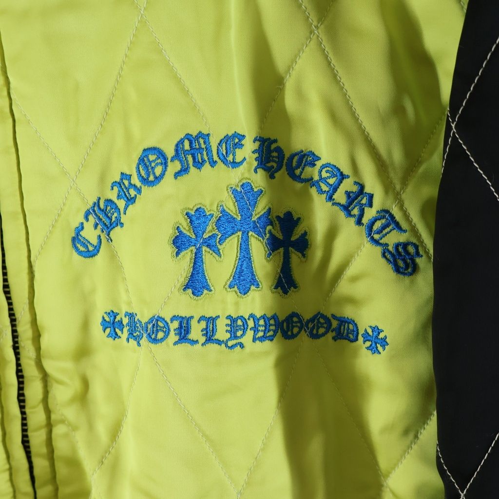CHROME HEARTS (クロムハーツ) ×MATTY BOY PPO SOUVENIER JACKET テーラー東洋 マッティボーイ リバーシブルスーベニアジャケット スカジャン ブラック/イエロー