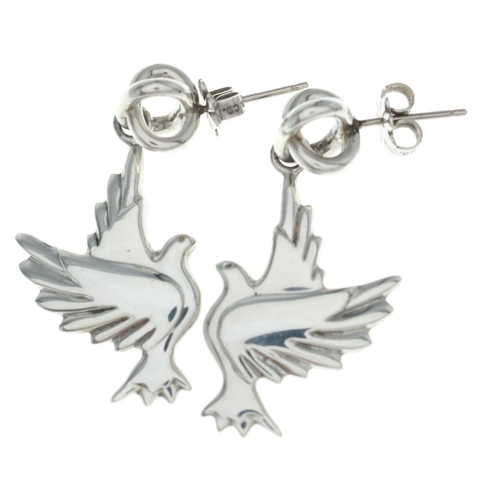 TIFFANY & Co. (ティファニー) ピジョン クロス ピアス 925 シルバー