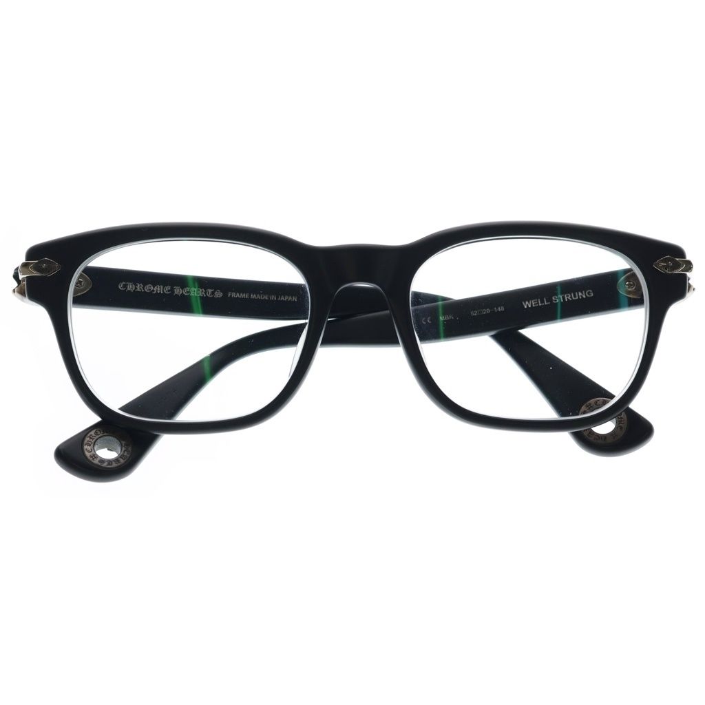 CHROME HEARTS (クロムハーツ) WELL STRUNG サイドCHプラス 眼鏡 メガネ アイウェア ブラック
