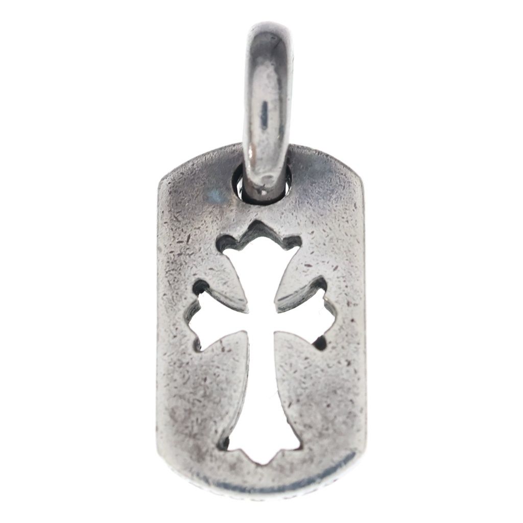 CHROME HEARTS (クロムハーツ) DT TNY CO CRS タイニーカットアウトクロスドッグタグ チャーム ペンダントトップ シルバー BCA252