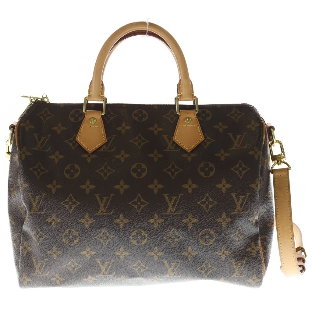 LOUIS VUITTON (ルイヴィトン) モノグラム スピーディバンドリエール30 2WAYバッグ ハンドバッグ ボストンバッグ ショルダーバッグ ブラウン レザー×PVC M41112 ゴールド金具