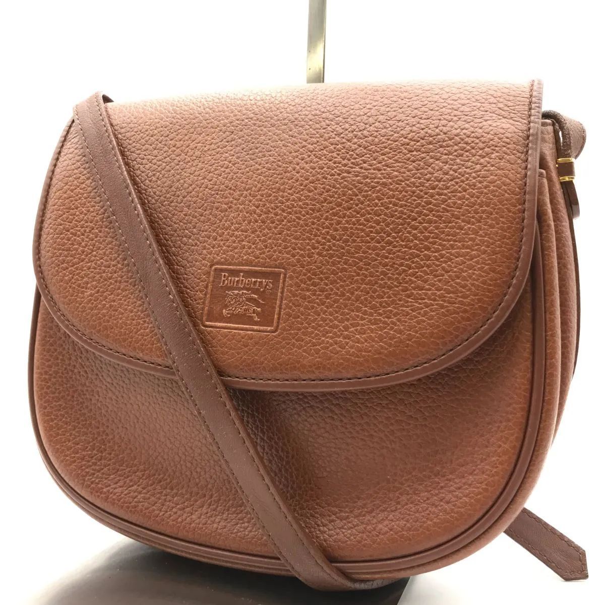 BURBERRY　バーバリー　ショルダーバッグ　ミニバッグ　内部ノバチェック　クロスボディ　レザー　ブラウン系　2081