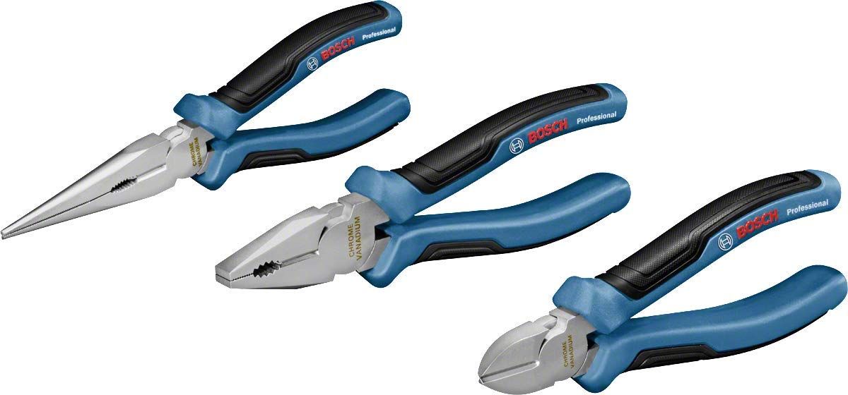 新品 Bosch Professional(ボッシュ) ペンチ・ラジオペンチ・ニッパー3種セット 1600A016BG