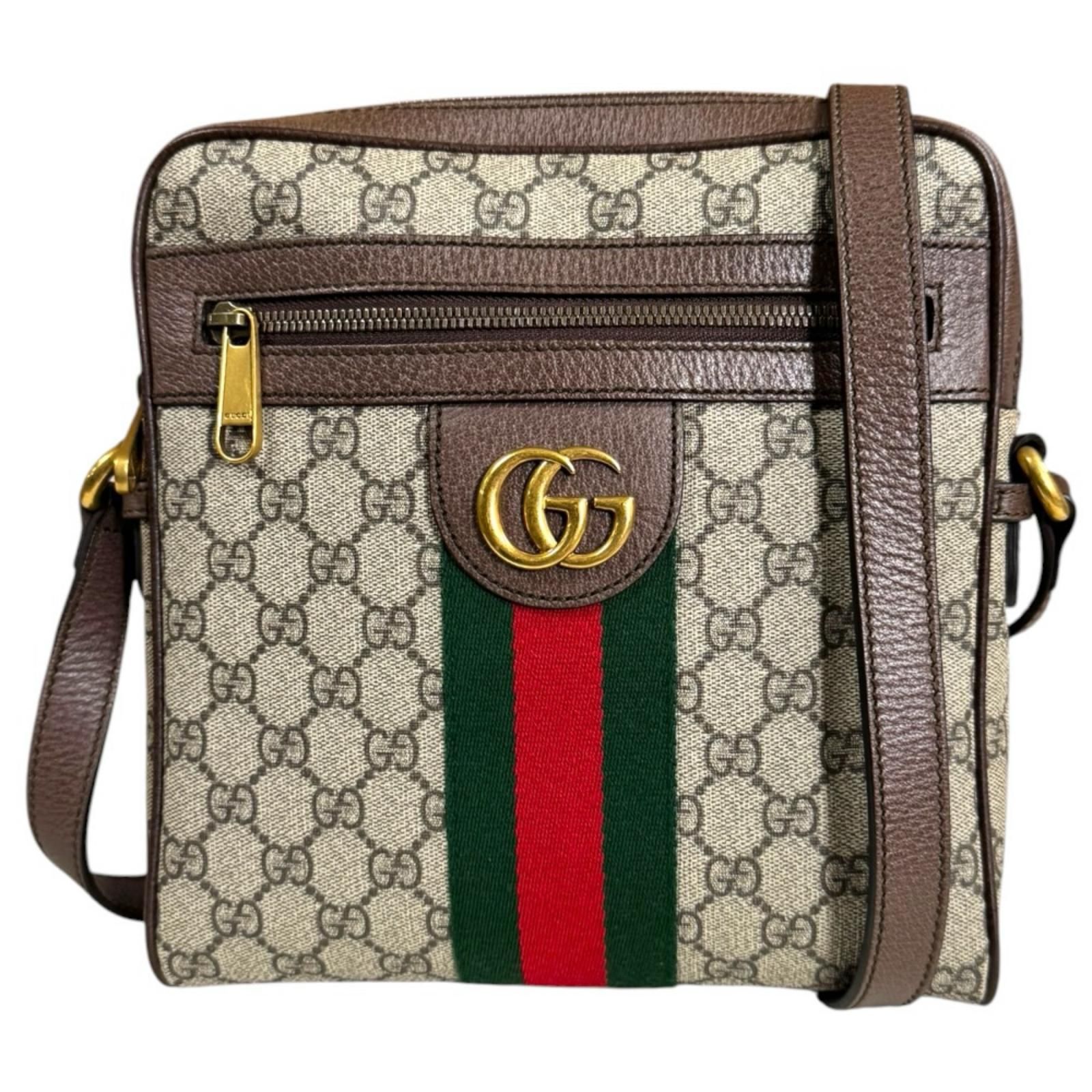 グッチ オフィディア ショルダーバッグ GGスプリームキャンバス 547926 ブラウン レディース GUCCI 中古 グッチ