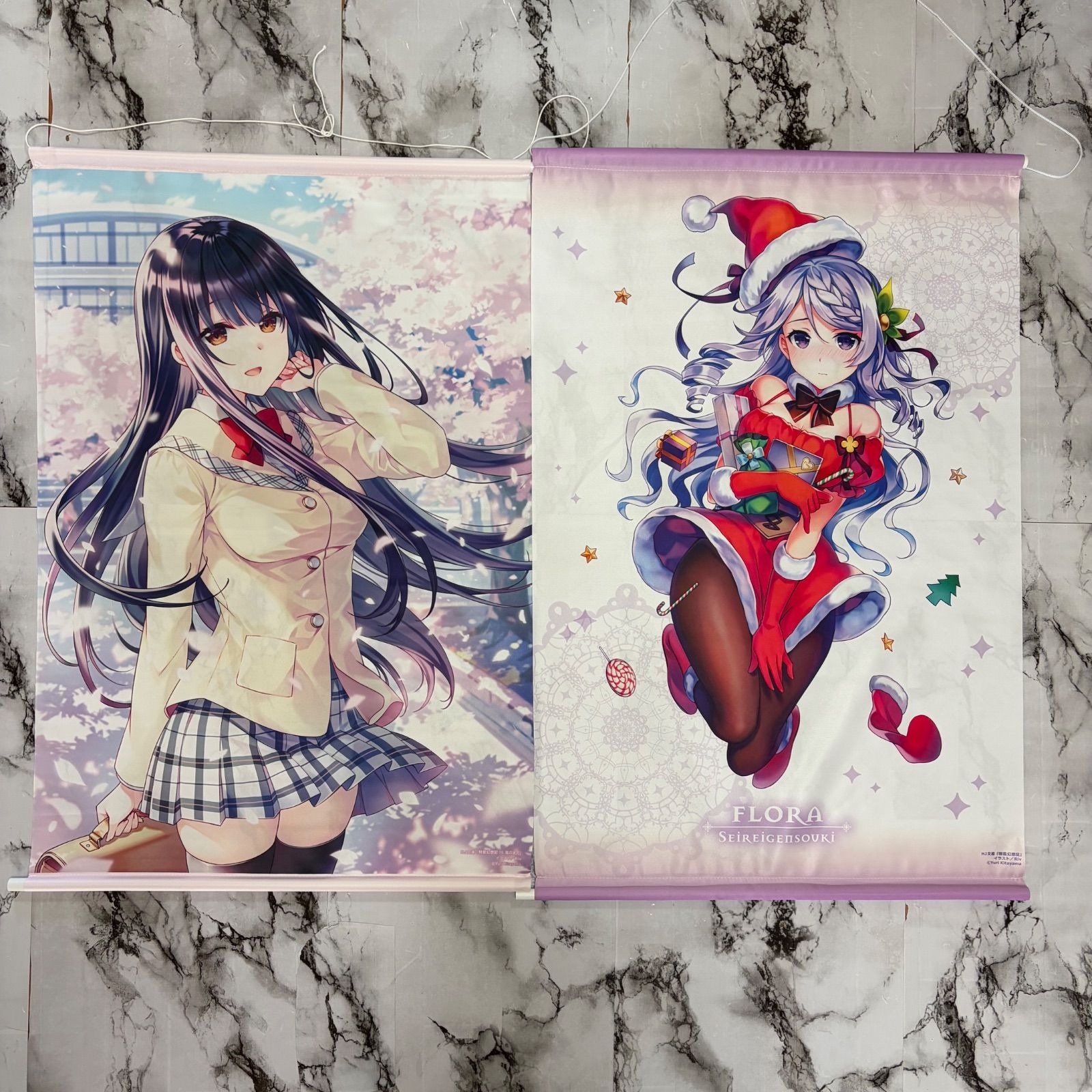 【未使用品】精霊幻想記　B2サイズ　タペストリー【５枚まとめ】 綾瀬美春 フローラ B2 スエード タペストリー 精霊幻想記 セット 162
